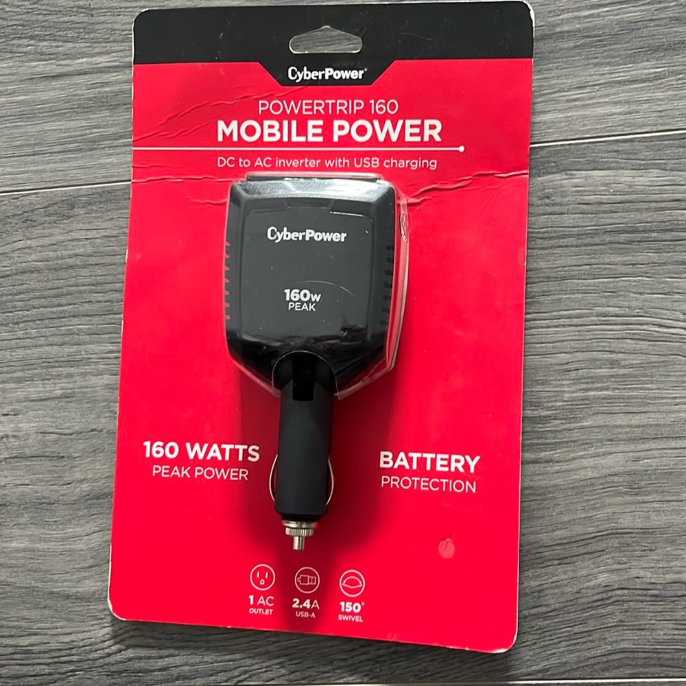 COPY - Brand new cyber power powertrip 160 mobile power Dc to Ac